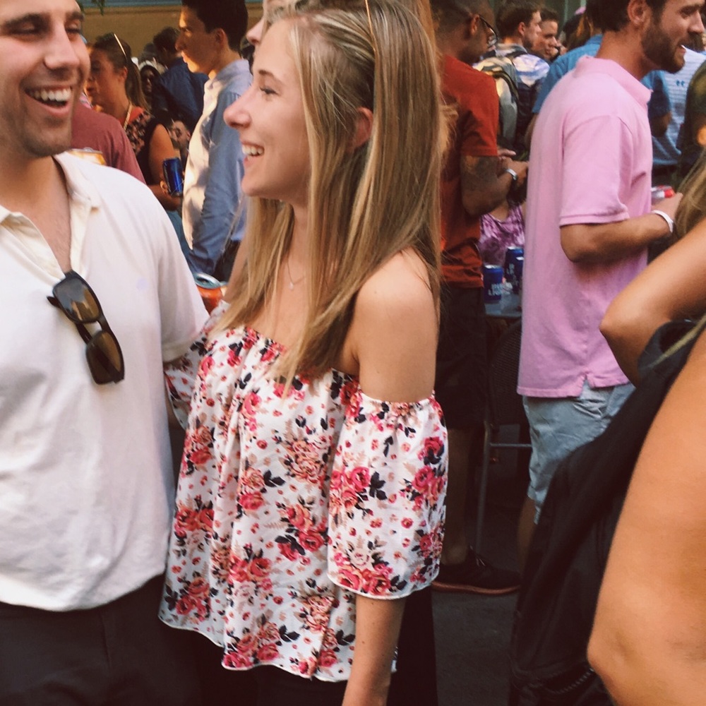 Floral off the shoulder top